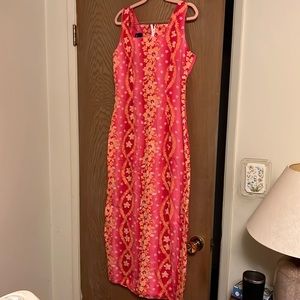 Long vintage Hawaiian dress